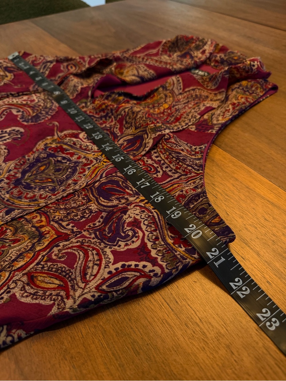 LAUREN Ralph Lauren Paisley Tie-Neck V-Neck Sleeveless Shift Dress, Size 12 - Picture 9 of 16